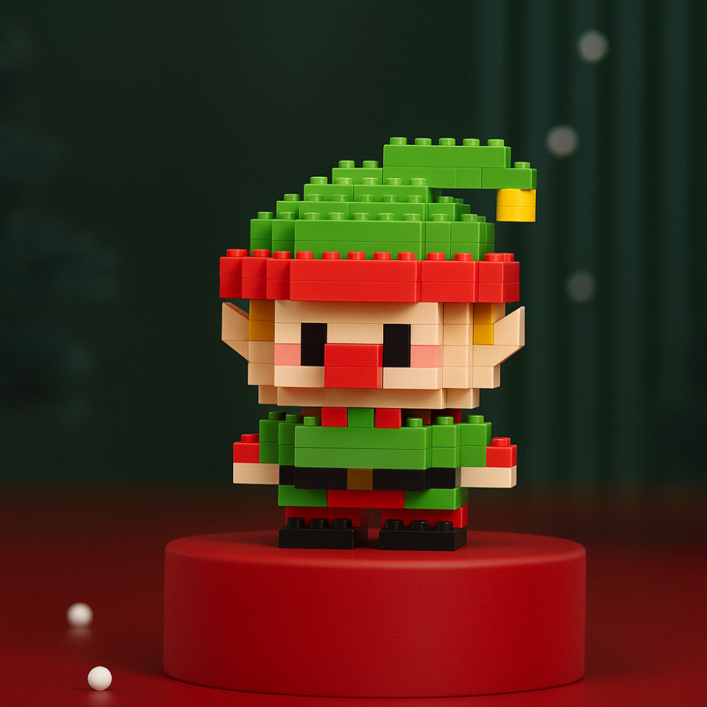 Weihnachts-Bausteine Set, kreative Baufiguren für Kinder