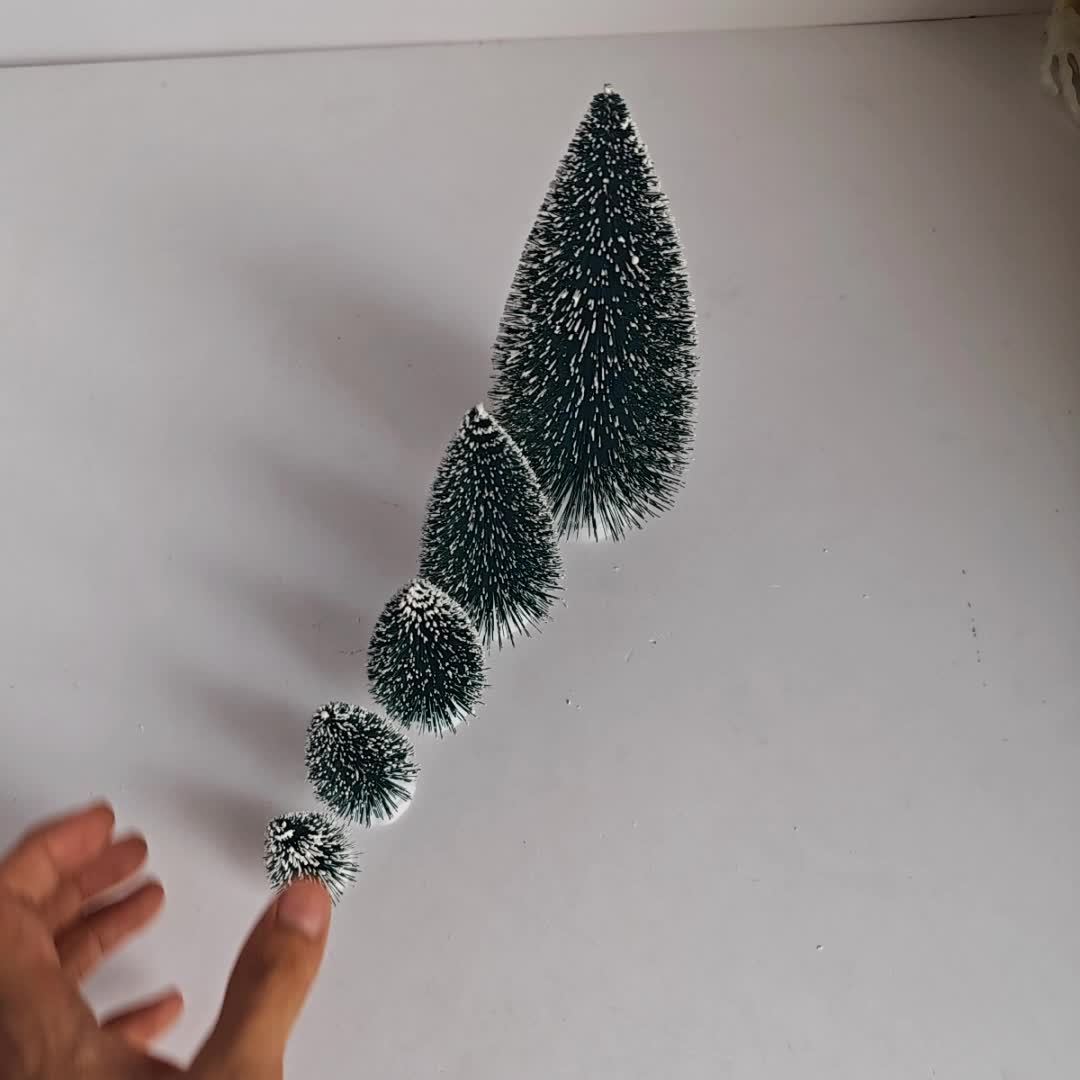 Mini Weihnachtsbaum Set, Tannenbaum Schnee Tischdekoration
