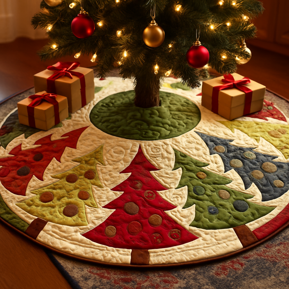 Weihnachtsbaum Rock, gestepptes Stoff-Matte, Festliche Dekoration