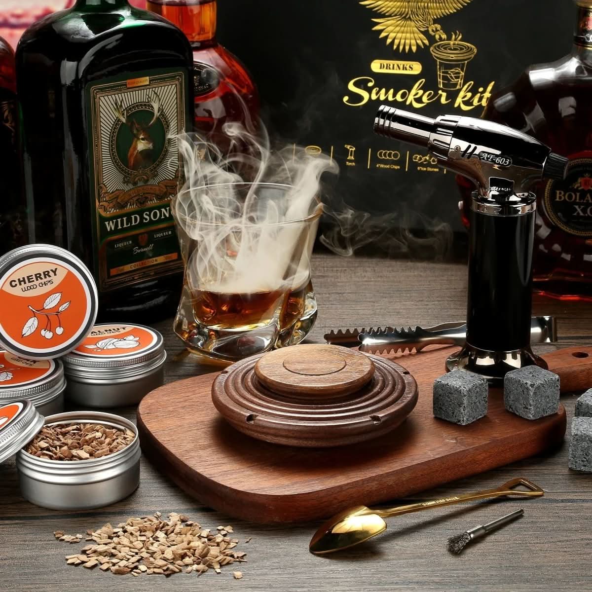 kaufsy | Cocktail Smoker Set für Whiskey- & Bourbon-Liebhaber