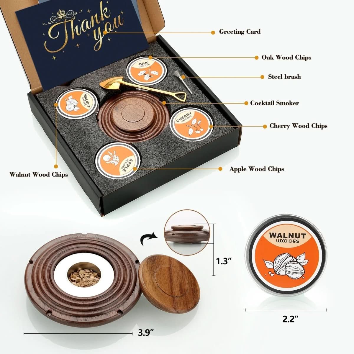 kaufsy | Cocktail Smoker Set für Whiskey- & Bourbon-Liebhaber