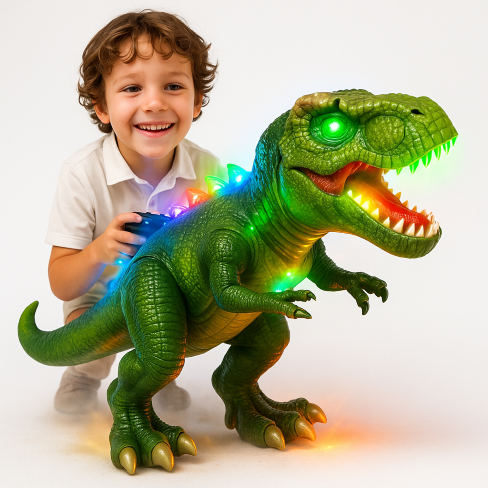 Dinosaurier RC Spielzeug, interaktiv, laufend, leuchtend
