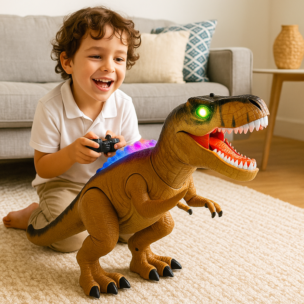 Dinosaurier RC Spielzeug, laufend, leuchtend, brüllend, Kinder