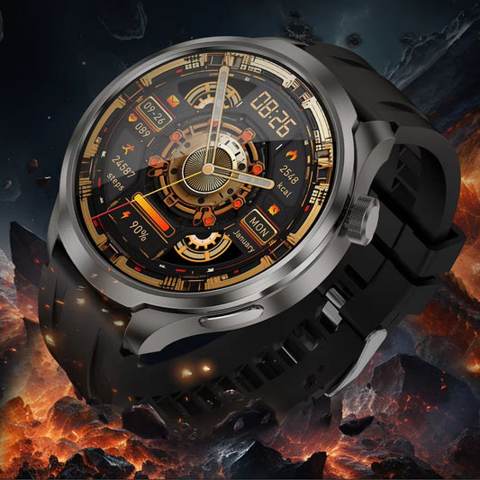 VitalSense Pro X - Gesundheits-Smartwatch mit Lederarmband (2025)