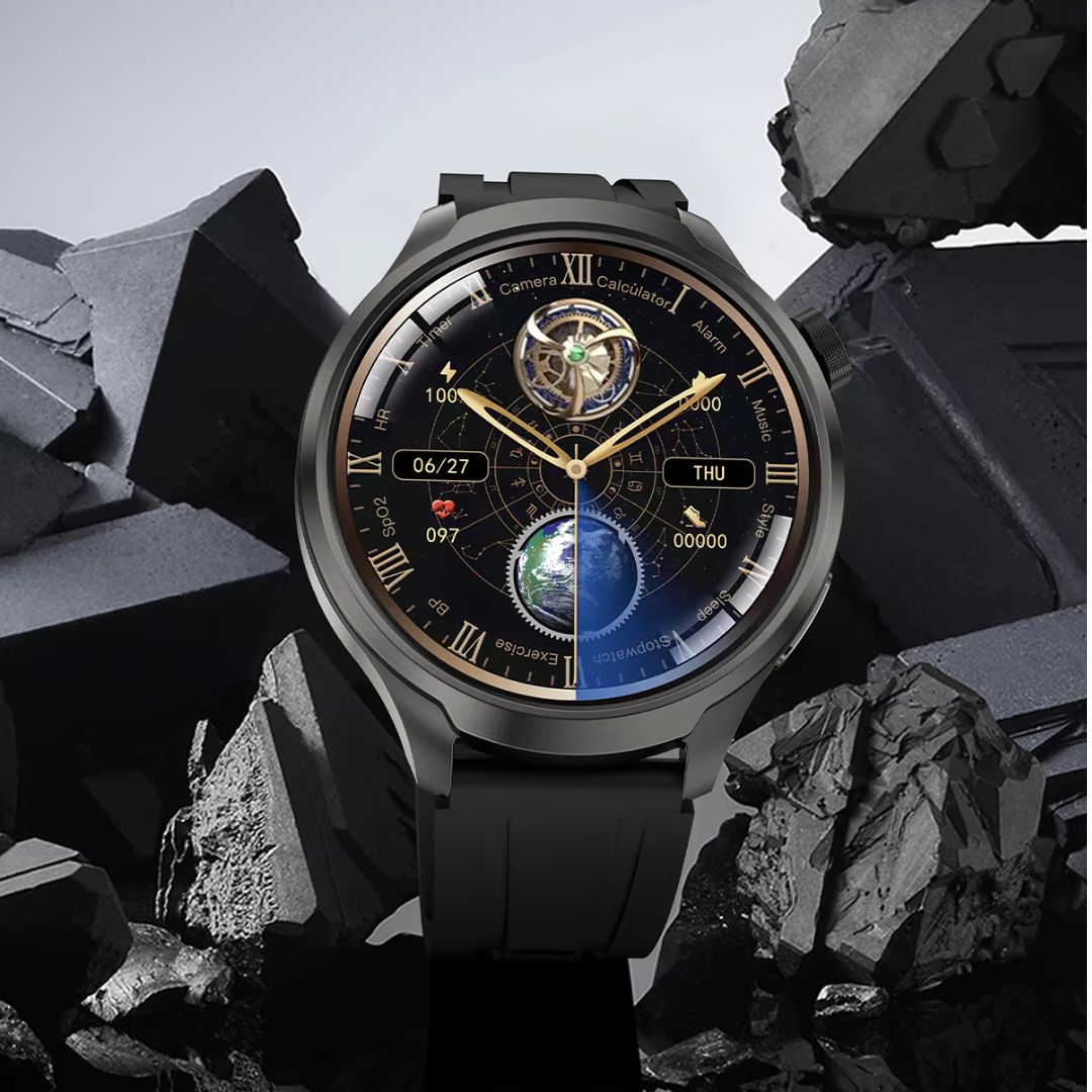 VitalSense Pro X - Gesundheits-Smartwatch mit Lederarmband (2025)