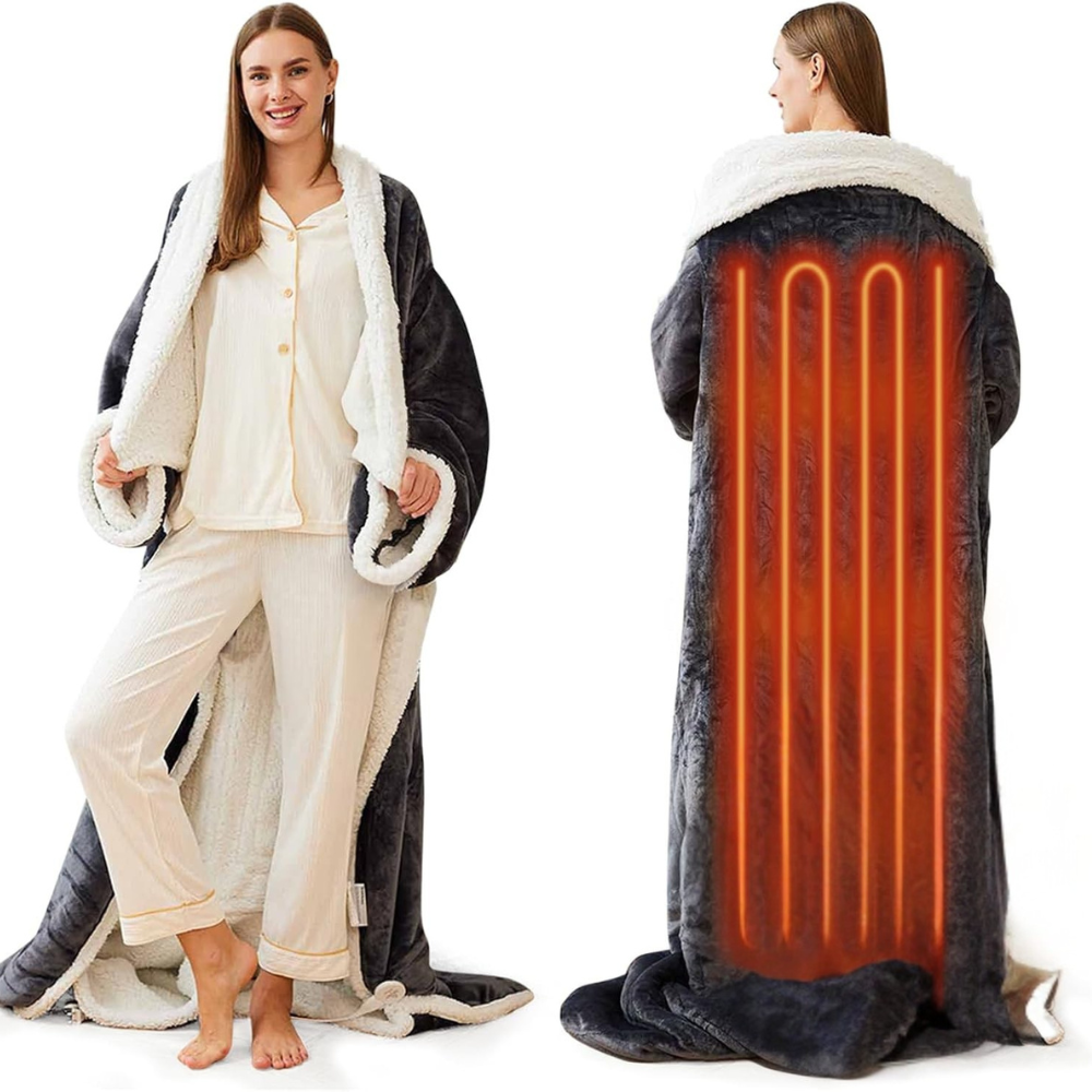 Elektrische Decke, beheizbarer Wearable Throw mit Temperaturkontrolle