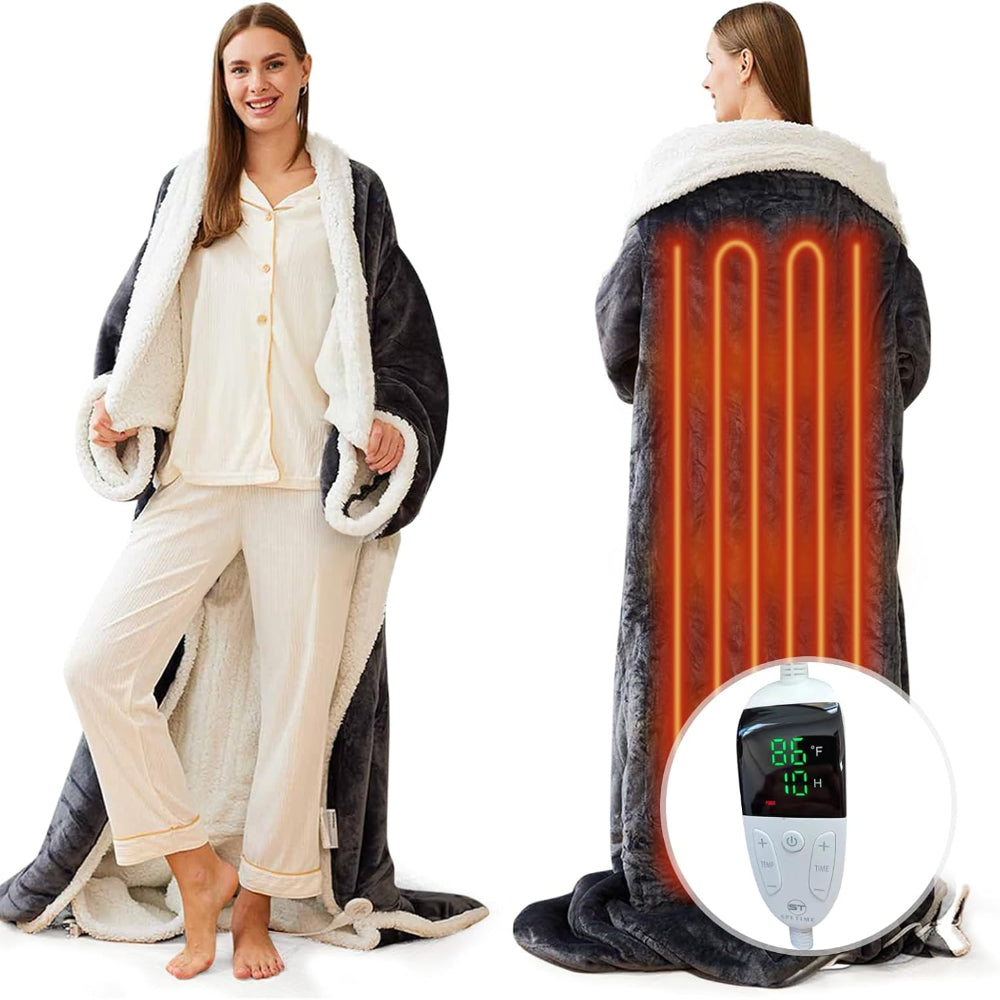 Elektrische Decke, beheizbarer Wearable Throw mit Temperaturkontrolle