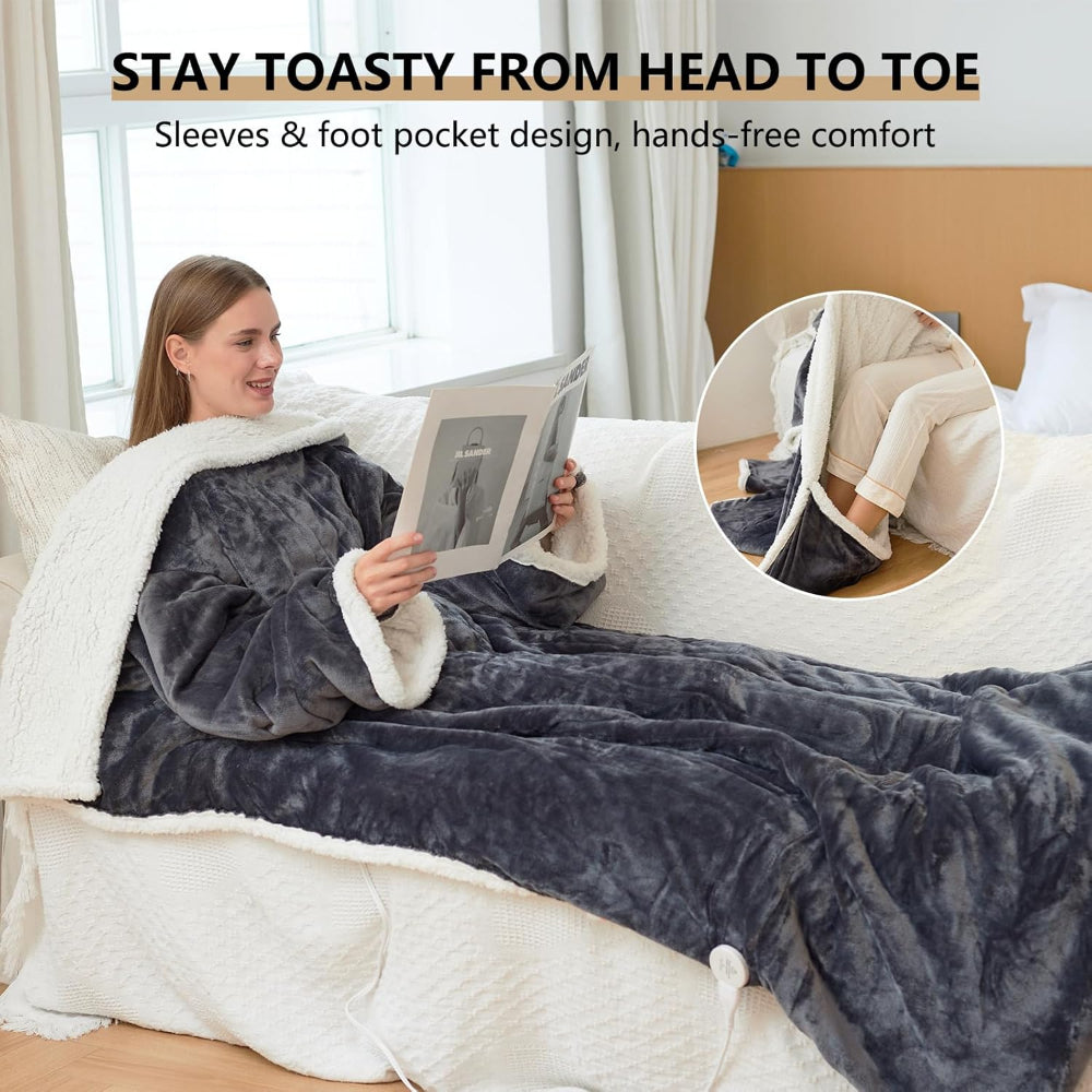 Elektrische Decke, beheizbarer Wearable Throw mit Temperaturkontrolle