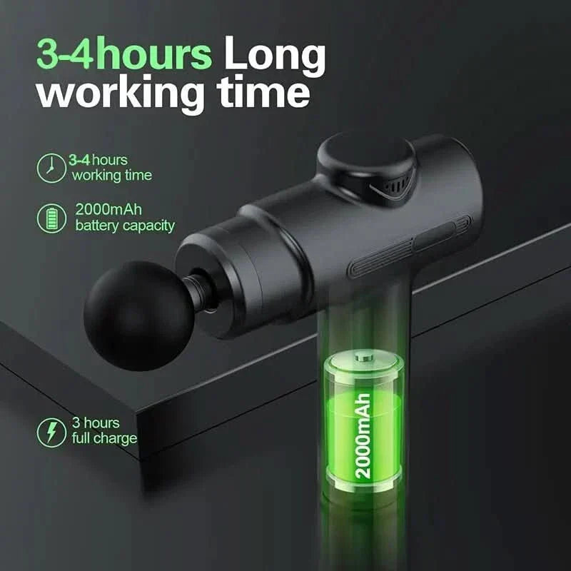 kaufsy | Elektrische Massagegun mit 8 Aufsätzen für Tiefengewebemassage