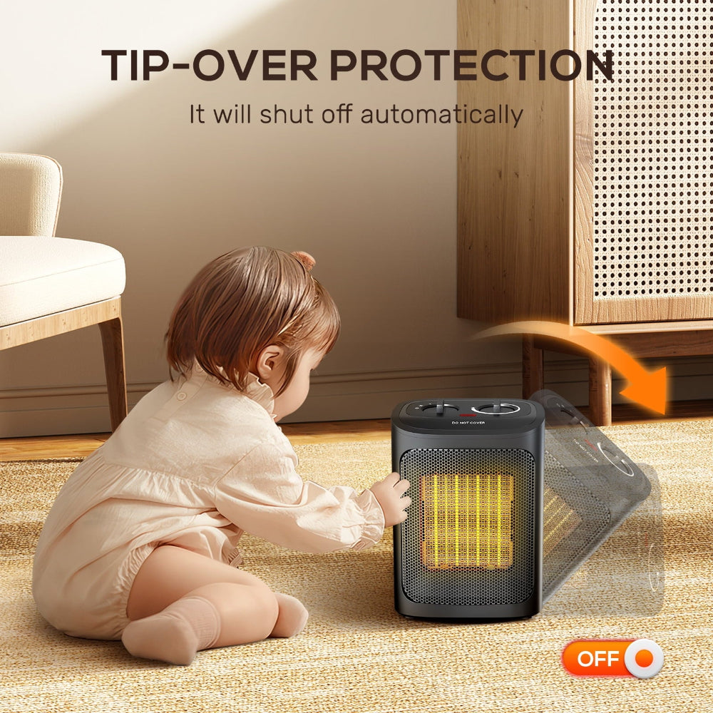 Energieeffizienter Elektroheizer für Zuhause, Büro & Schlafzimmer