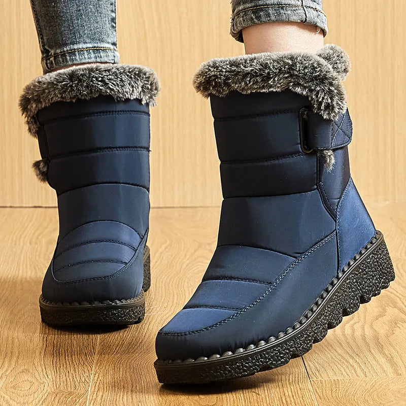 Fionara – Damen Winterstiefel wasserdicht mit Pelzfutter, knöchelhoch