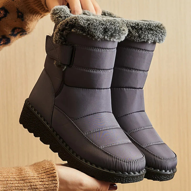 Fionara – Damen Winterstiefel wasserdicht mit Pelzfutter, knöchelhoch