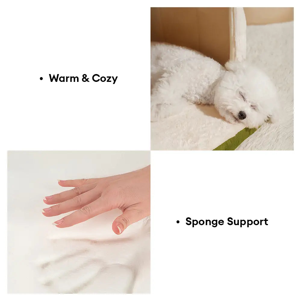 Gemütliche Höhlen-Bett für Katzen & Hunde, Plüsch, tiefes Schlafen