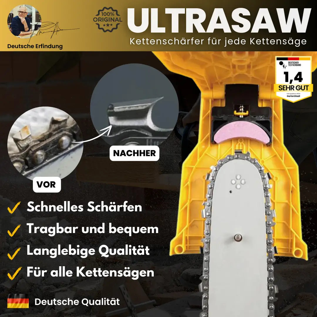 UltraSaw - Universal Kettenschärfer für jede Kettensäge