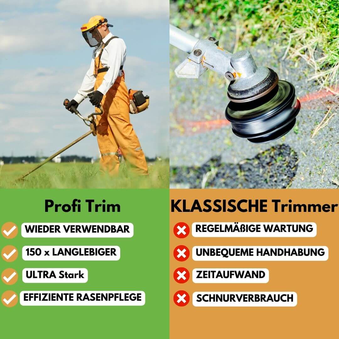 ProfiTrim - Der unzerstörbare Rasentrimmer inkl. Gratis Montage-Set