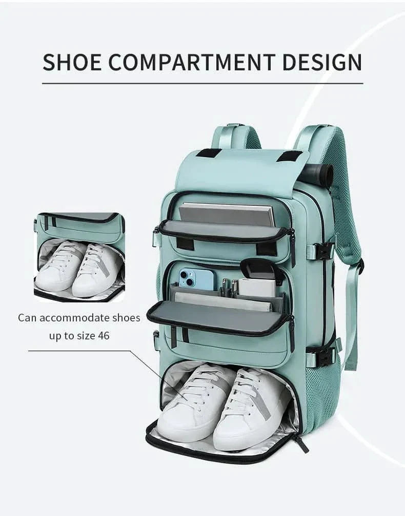 kaufsy | Großer wasserdichter Reiserrucksack mit USB-Anschluss