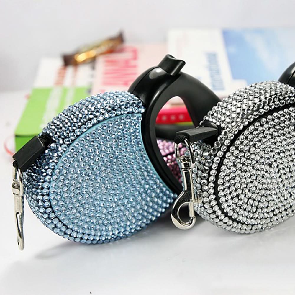 kaufsy | Luxus Rückzugsleine mit Strasssteinen für kleine Hunde und Katzen