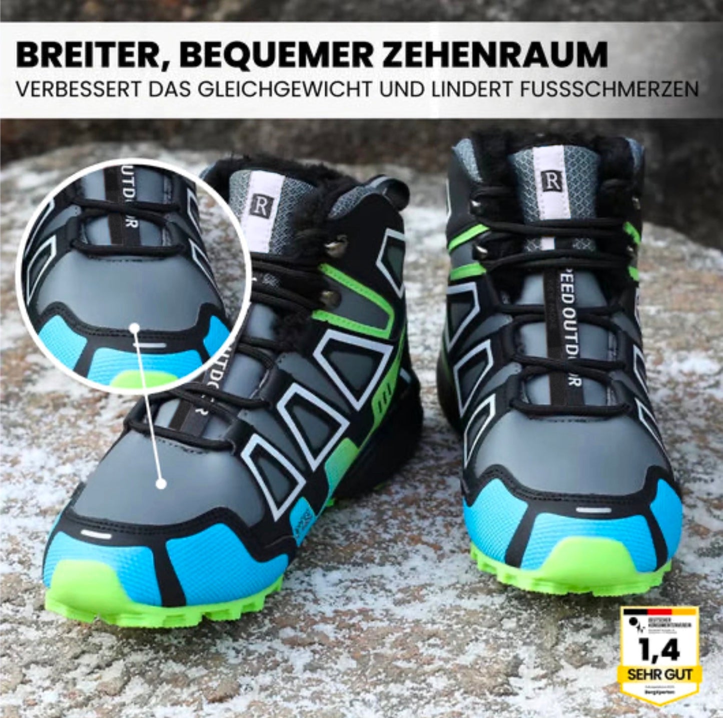 OrthoTrekking Pro - ergonomische schmerzlindernde Trekking u.-Wanderschuhe  - Sonderaktion 1+1 Gratis
