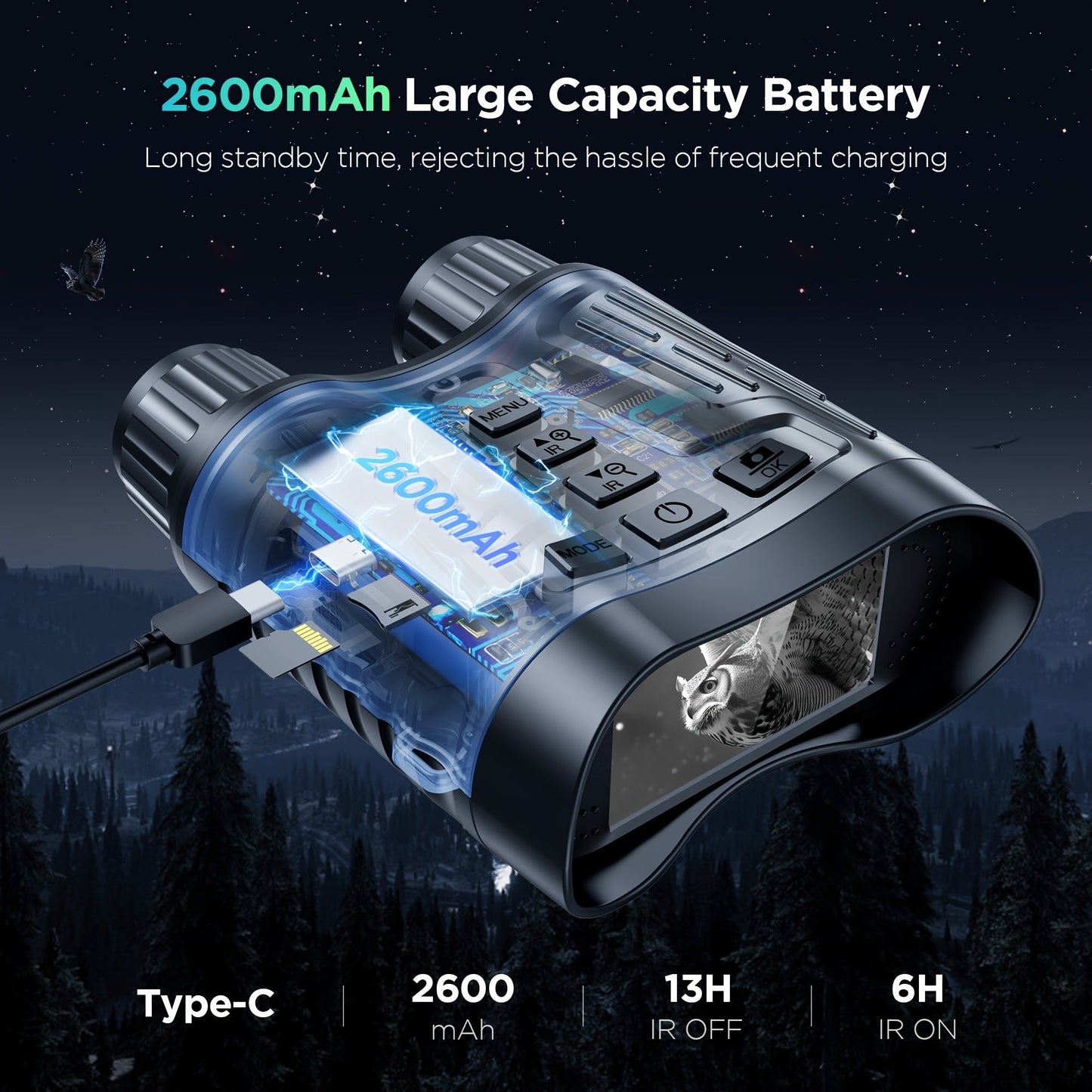 Nachtsicht Fernglas, Jagdausrüstung, digital, robust