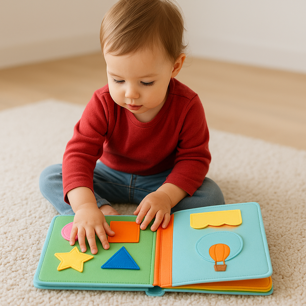 Krabbelbuch für Kleinkinder, Filz Montessori Lernspielzeug