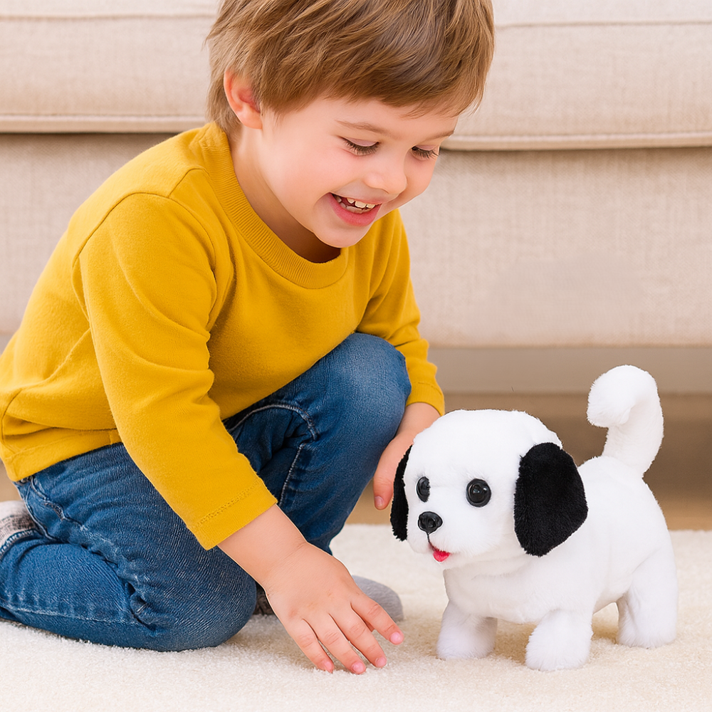 Interaktives Plüsch-Hundespielzeug, laufen & bellen, Elektro-Spiel