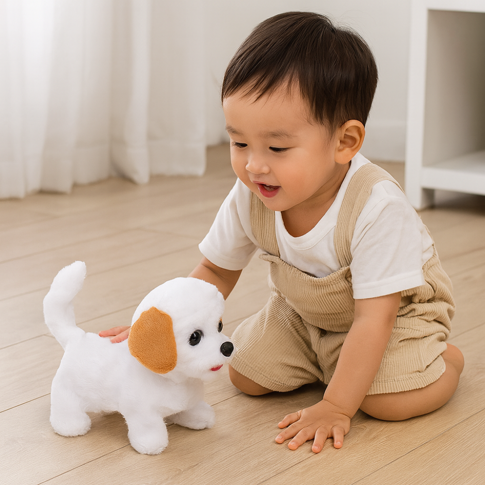 Interaktives Plüsch-Hundespielzeug, laufen & bellen, Elektro-Spiel