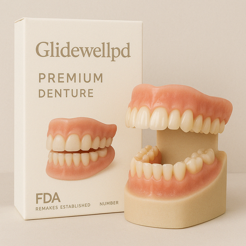 Glidewellpd™ – Premium Vollprothese für natürlichen Tragekomfort