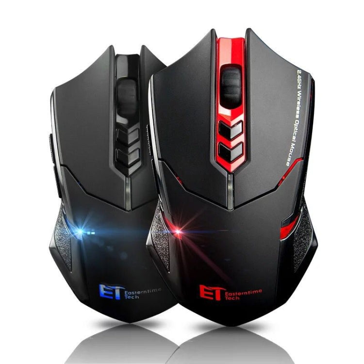 kaufsy | ET X-08 7-Tasten 2400DPI 2.4G Wireless Stille Gaming Maus mit USB-Empfänger & Farbige Hintergrundbeleuchtung (Schwarz)