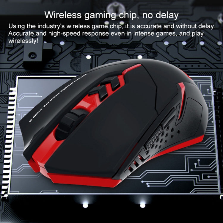kaufsy | ET X-08 7-Tasten 2400DPI 2.4G Wireless Stille Gaming Maus mit USB-Empfänger & Farbige Hintergrundbeleuchtung (Schwarz)