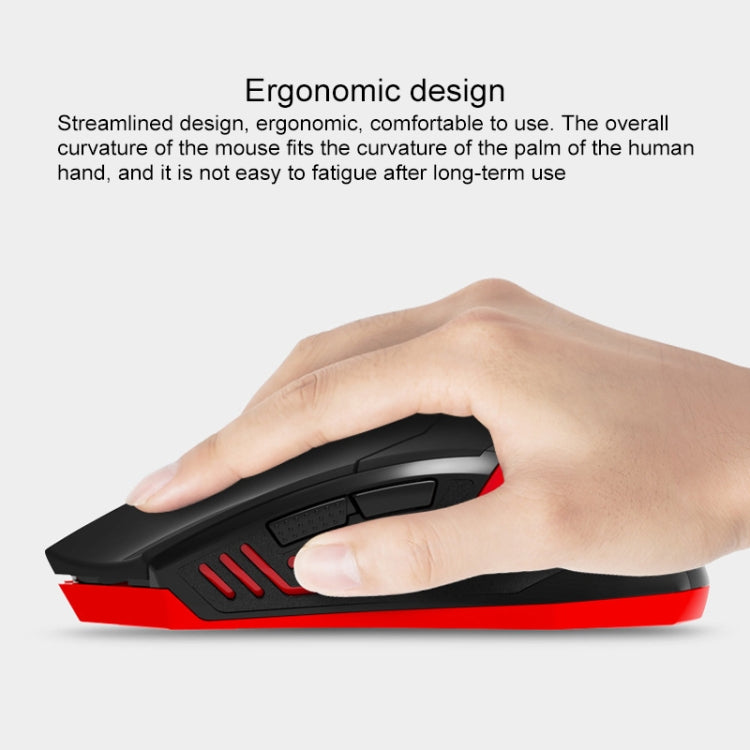 kaufsy | ET X-08 7-Tasten 2400DPI 2.4G Wireless Stille Gaming Maus mit USB-Empfänger & Farbige Hintergrundbeleuchtung (Schwarz)