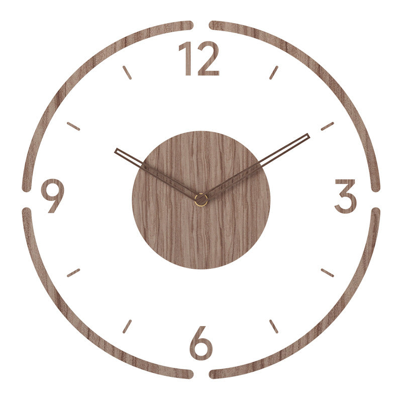 Nordora – Nordische Wanduhr aus Holz, lautloses Design