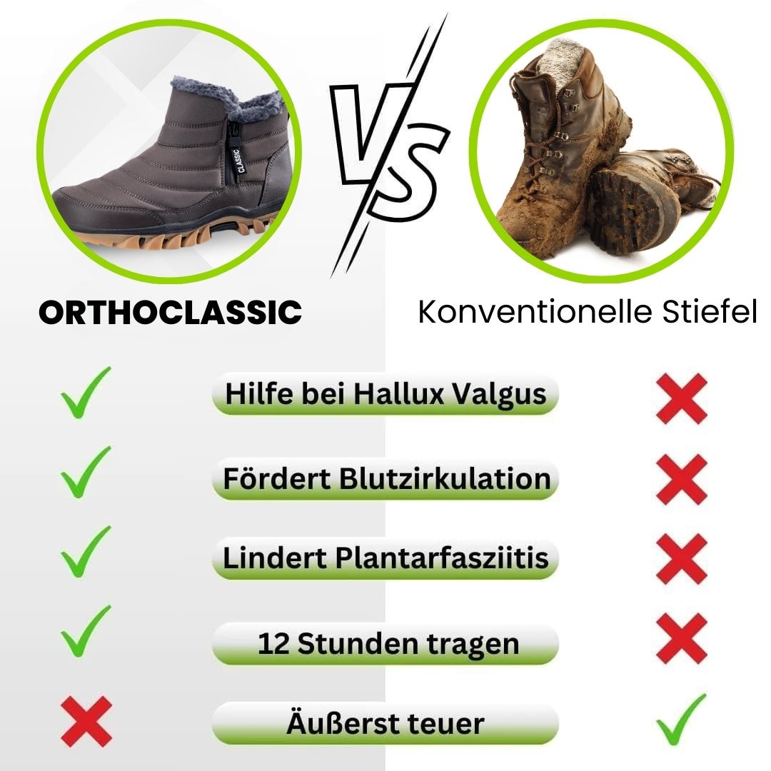 OrthoClassic - ergonomischer, wasserdichter und schmerzlindernder Komfortschuh für Herbst und Winter