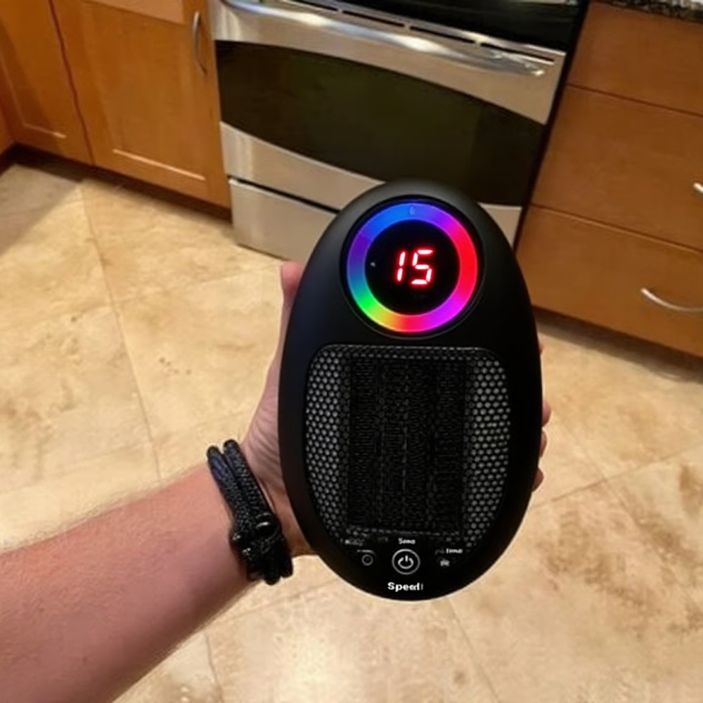 Tragbarer Elektroheizer, energieeffizient, Thermostatsteuerung