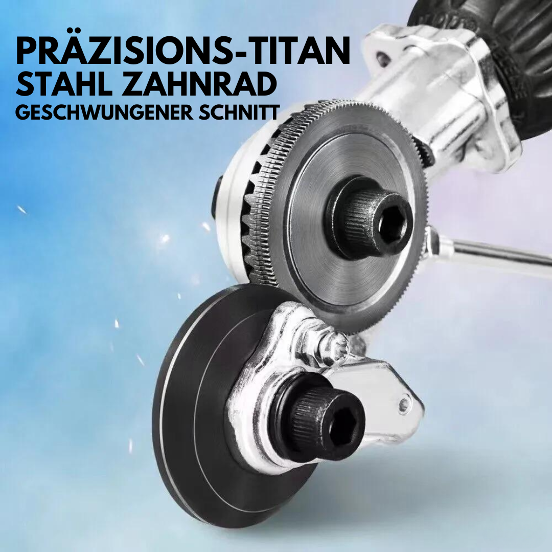 Elektrischer Bohrmaschinen-Blechschneider – Aufsatz für Metall, Wellblech & Platten | Nibbler Schneidwerkzeug