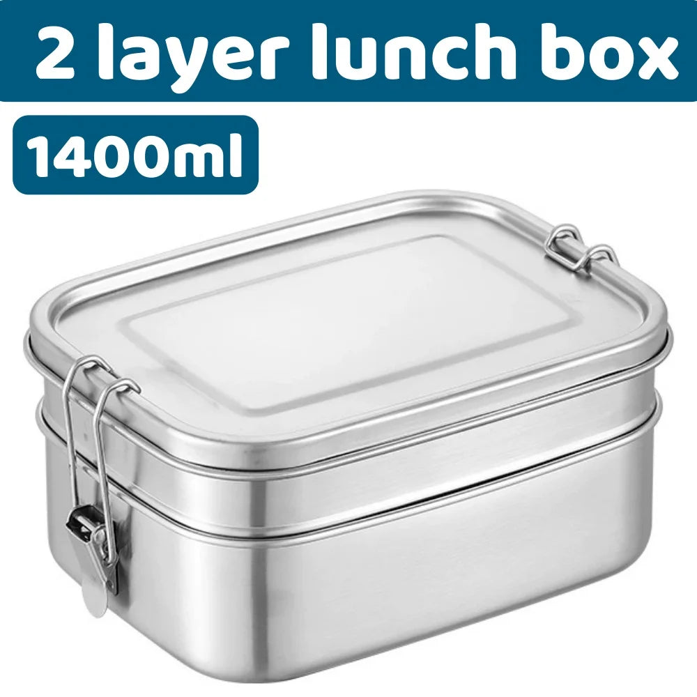 MealCraft – Bento-Lunchbox Edelstahl 800 ml mit Fächern auslaufsicher & spülmaschinenfest
