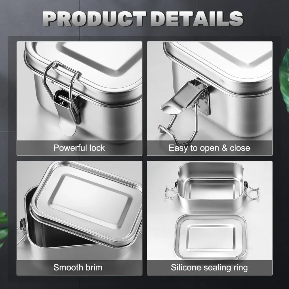 MealCraft – Bento-Lunchbox Edelstahl 800 ml mit Fächern auslaufsicher & spülmaschinenfest