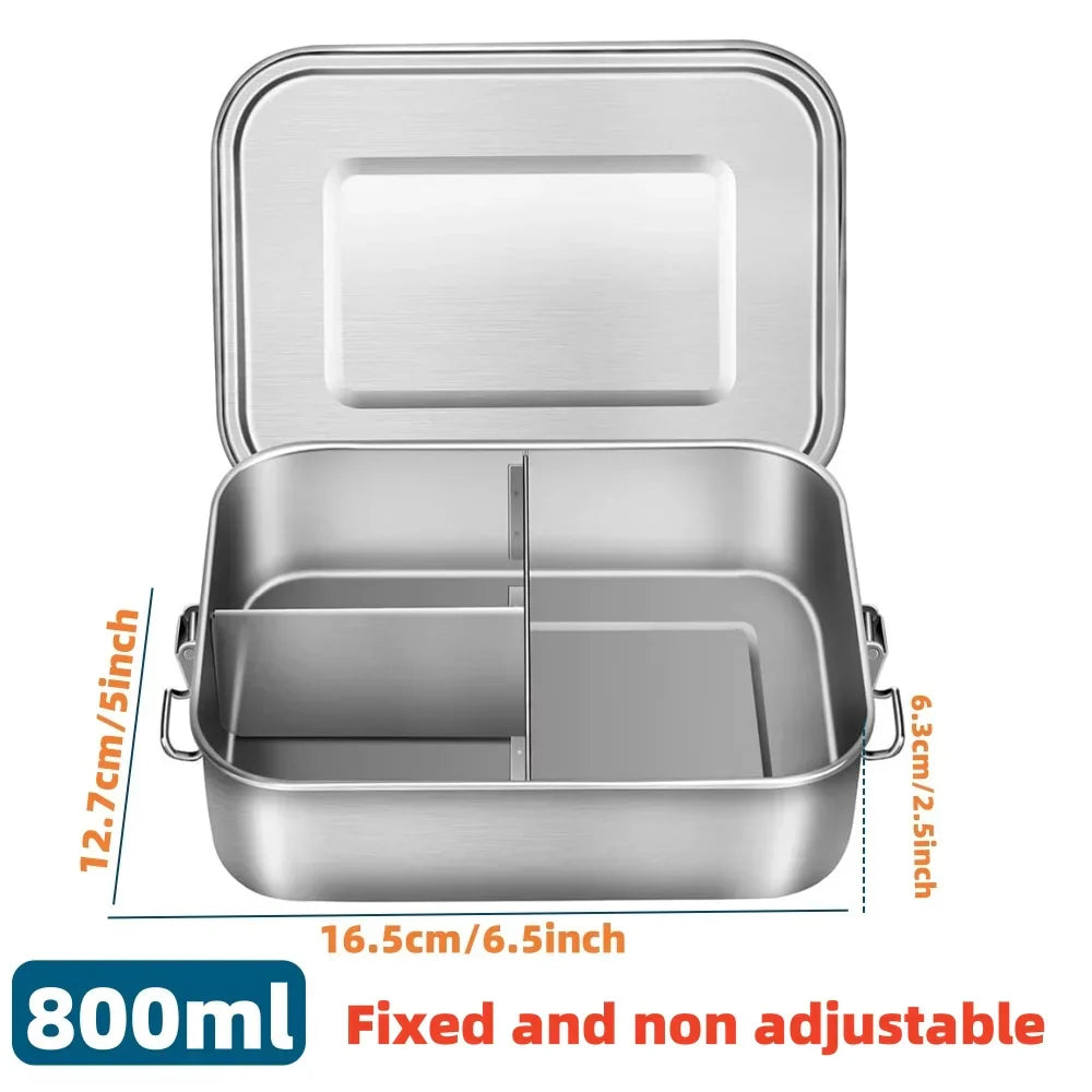 MealCraft – Bento-Lunchbox Edelstahl 800 ml mit Fächern auslaufsicher & spülmaschinenfest