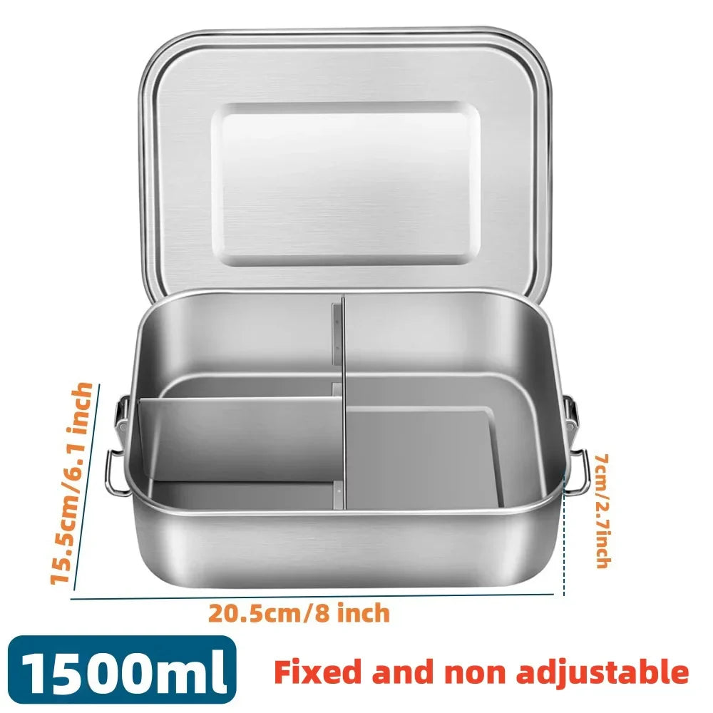 MealCraft – Bento-Lunchbox Edelstahl 800 ml mit Fächern auslaufsicher & spülmaschinenfest