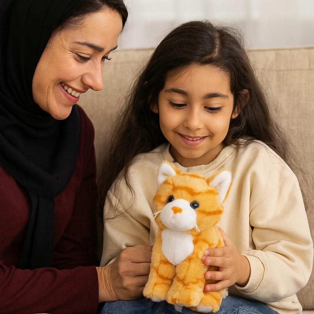 Katzen Plüschspielzeug, weiches Stoff-Kätzchen, Geschenk für Kinder