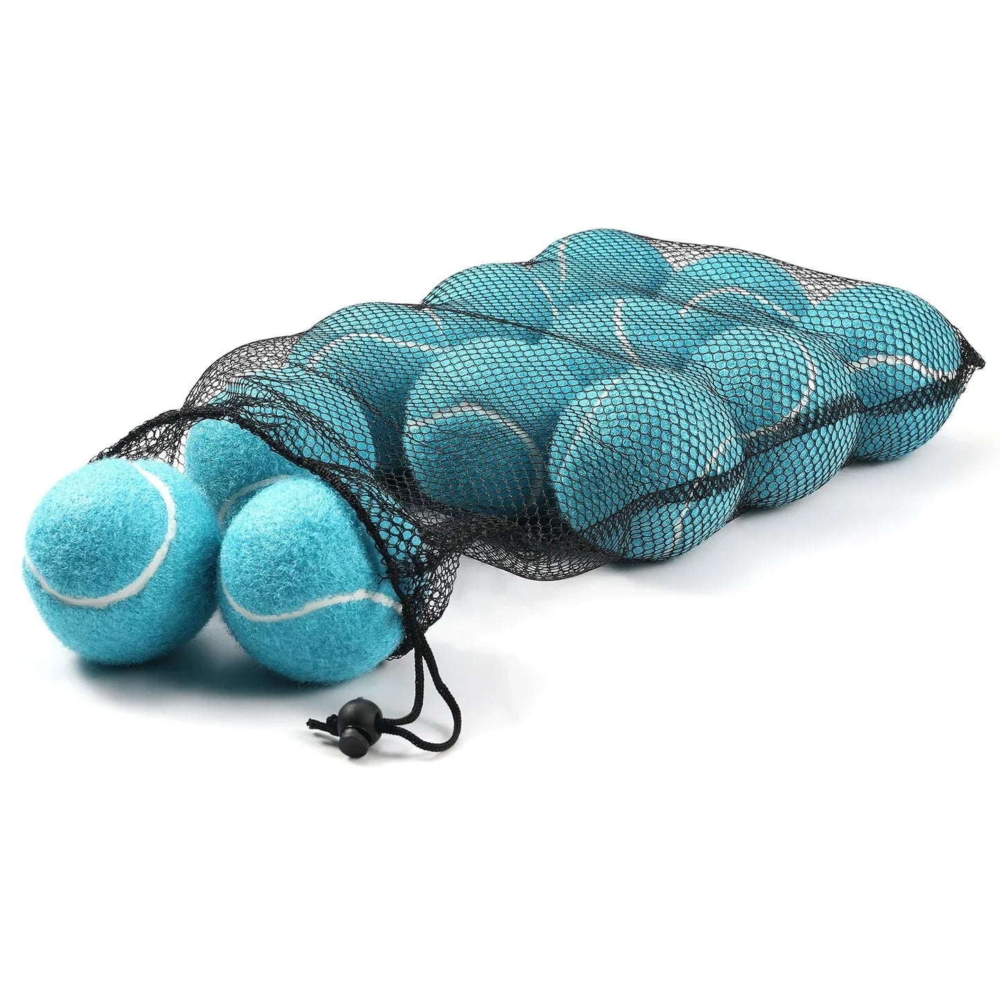 12er Tennisball-Set, hohe Elastizität, Übungsbälle mit Mesh Tasche