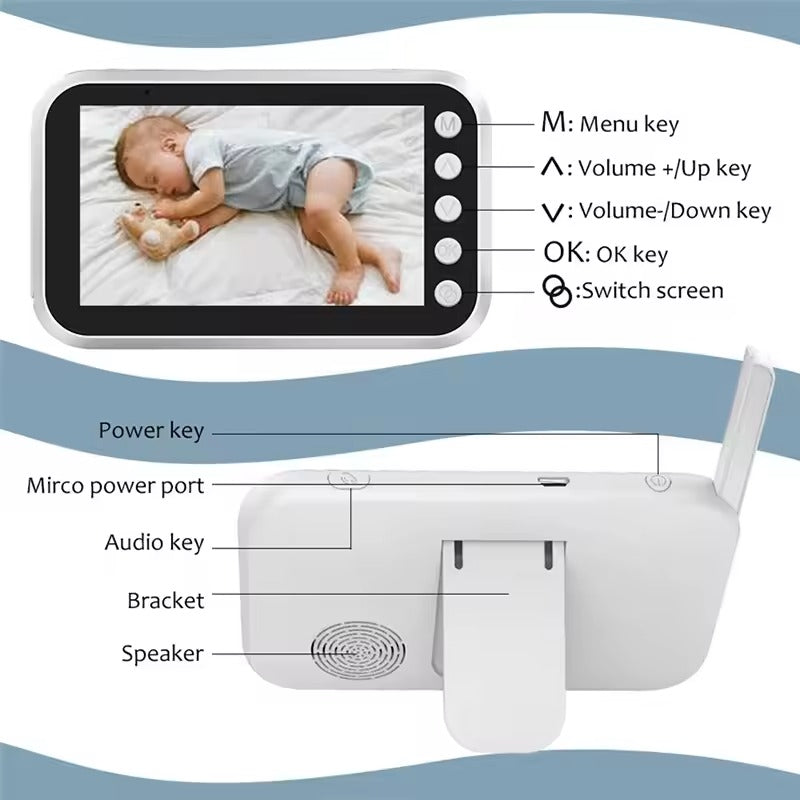 Intelligentes Babyphone mit HD-Kamera, Nachtsicht & App-Steuerung