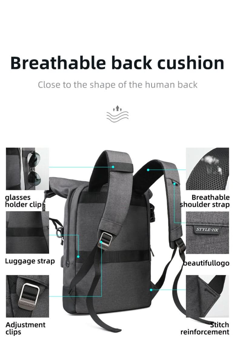 kaufsy | Multifunktionaler Rucksack für draußen mit USB-Anschluss