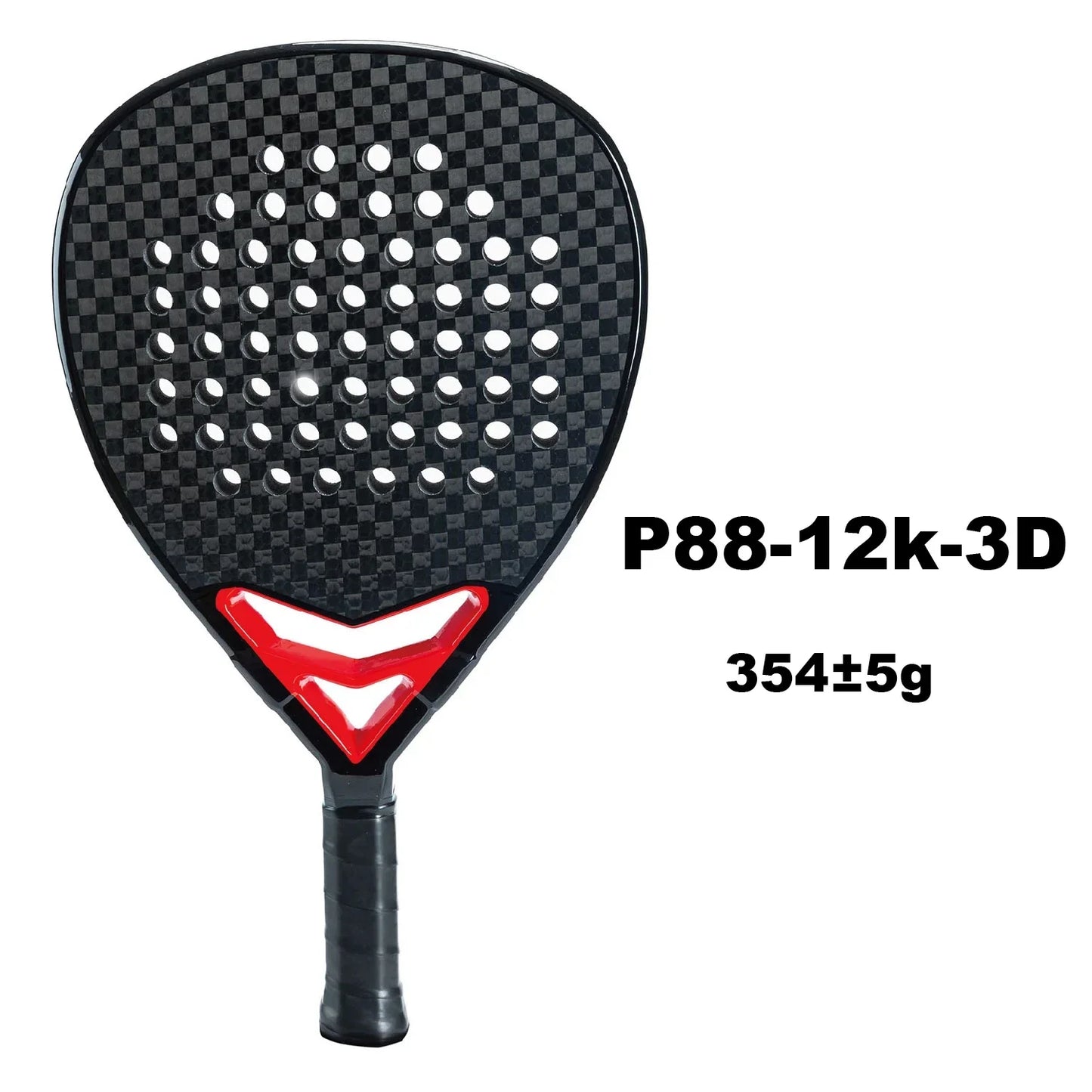 Vollcarbon Padel Schläger, leicht, matte Oberfläche, Anfänger & Profi