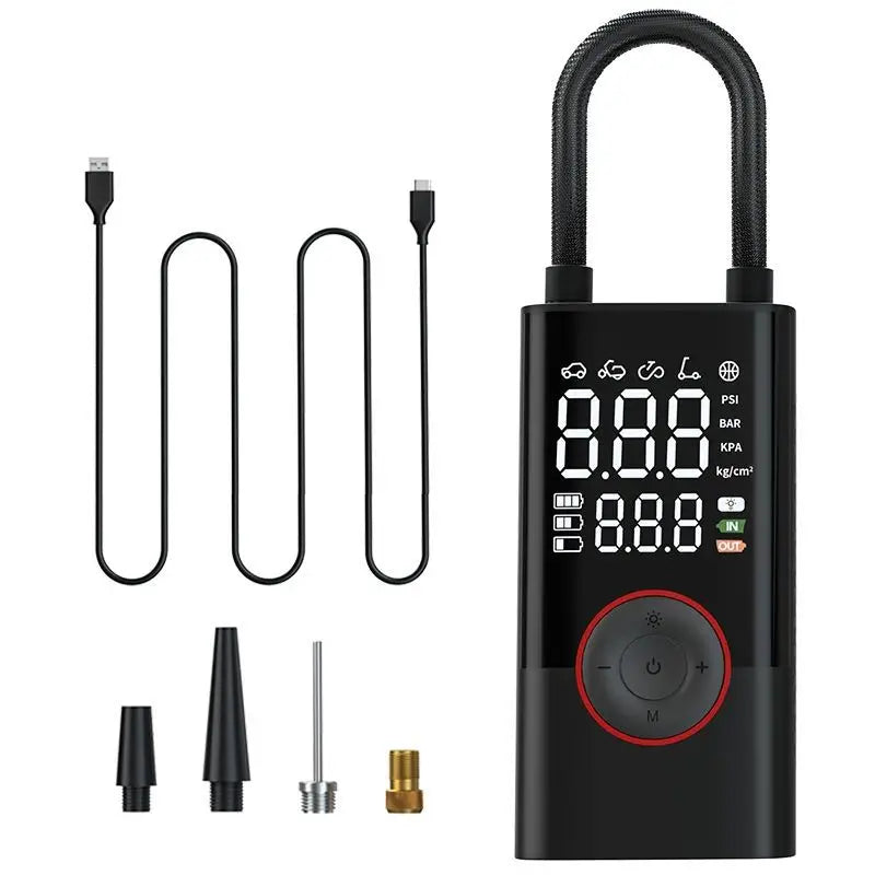 Kaufsy™ Kabelloser Reifenfüllkompressor 150PSI, 4000mAh, LCD, USB-C