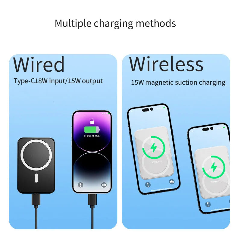 kaufsy | Magnetische drahtlose Powerbank mit Kickstand