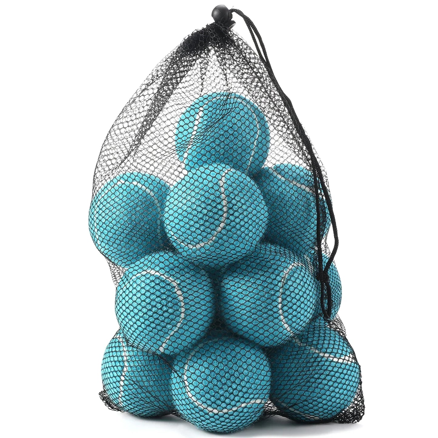 12er Tennisball-Set, hohe Elastizität, Übungsbälle mit Mesh Tasche