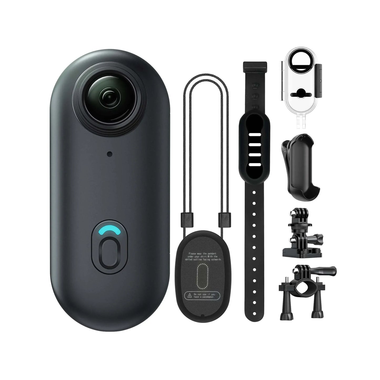 4K Mini WiFi Action Kamera, tragbar, wasserdicht, Magnetclip, 360° Mount