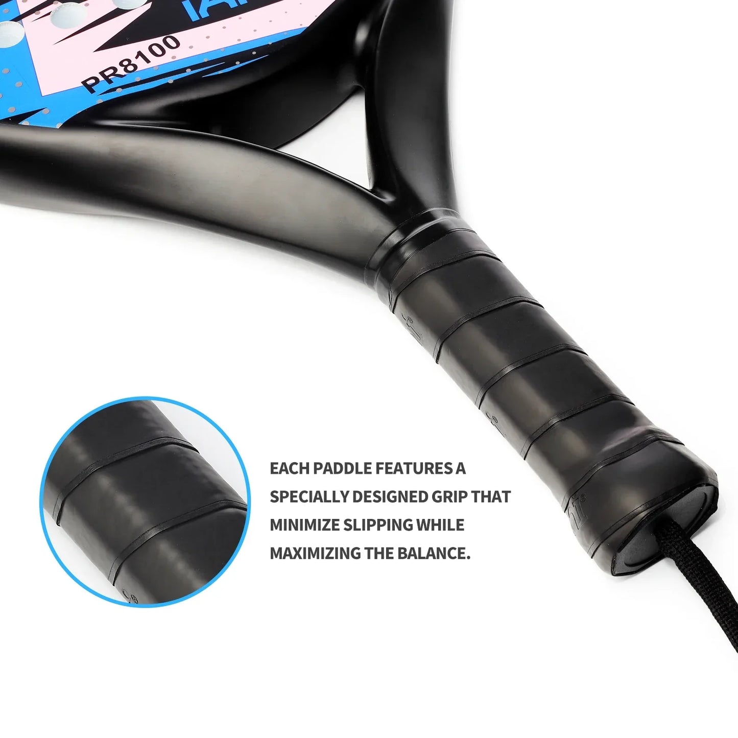 Carbon Pro Padel Schläger, leicht, langlebig, EVA Kern für Präzision & Kraft