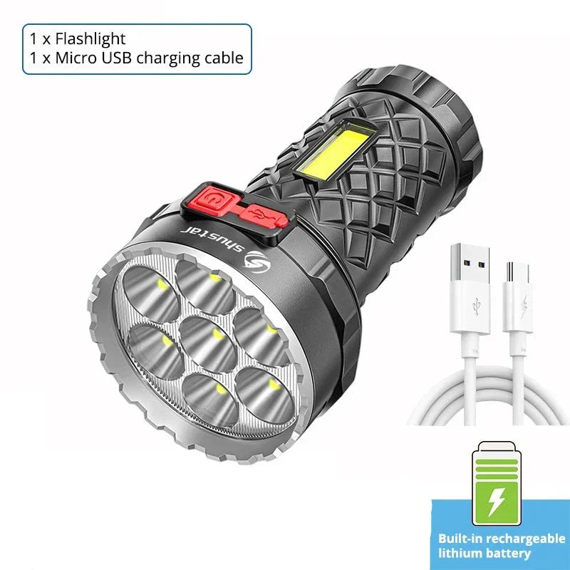 kaufsy | Ultra leistungsstarker LED wiederaufladbarer Taschenlampe