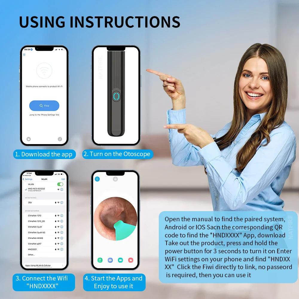 kaufsy | Kabelloses Endoskop HD Ohrpickerset